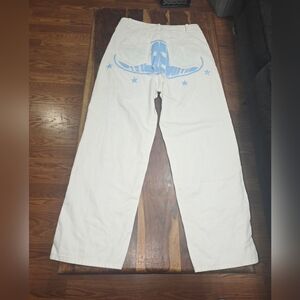 Civil Regime Men's White Wide-Leg Pants